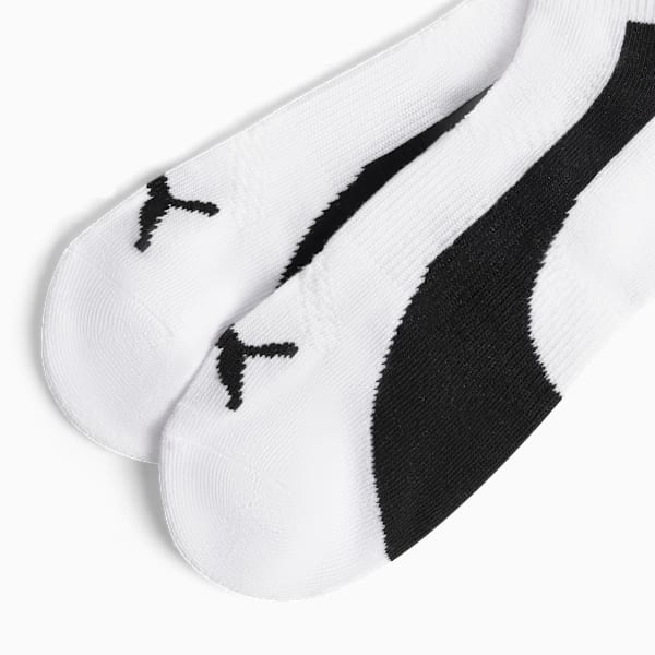 Chaussettes basses mi-tissu bouclette Femme (6 paires), WHITE / BLACK, extralarge
